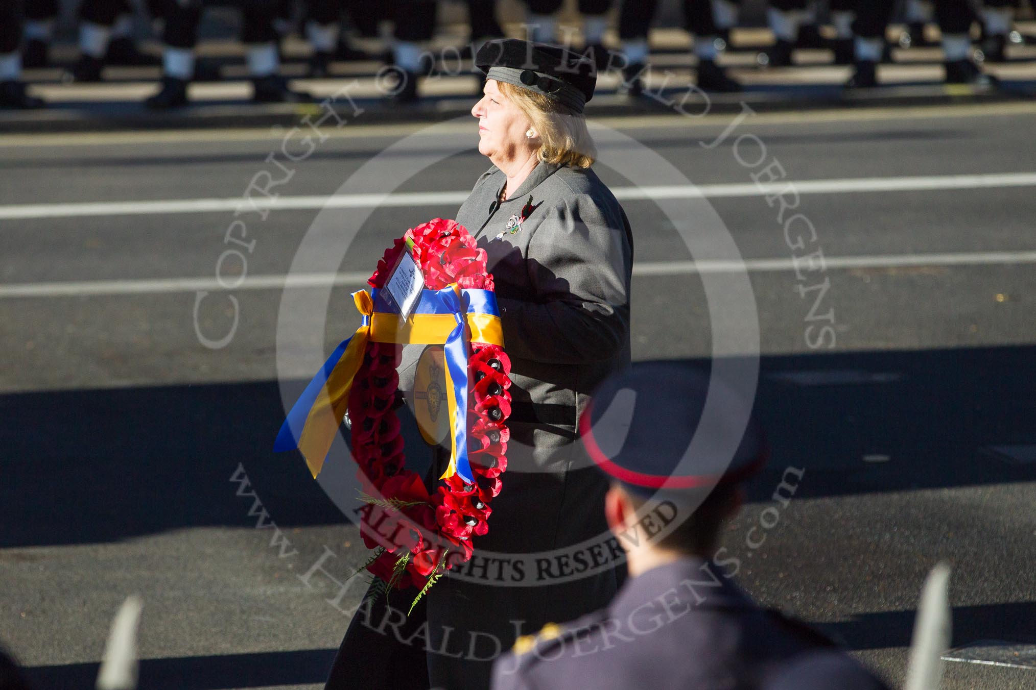 Remembrance Sunday 2012 Cenotaph March Past: Wendy Bromwich for the Women Section of the Royal British Legion..
Whitehall, Cenotaph,
London SW1,

United Kingdom,
on 11 November 2012 at 11:28, image #16