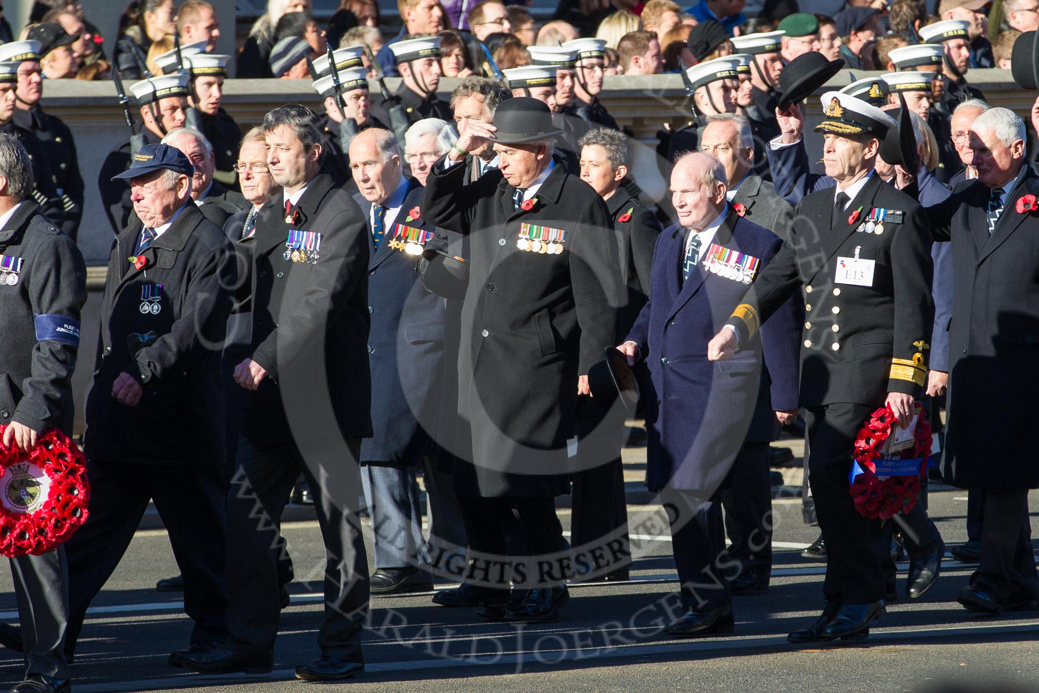 Remembrance Sunday 2012 Cenotaph March Past: Group E13 - Fleet Air Arm Officers Association..
Whitehall, Cenotaph,
London SW1,

United Kingdom,
on 11 November 2012 at 11:39, image #108