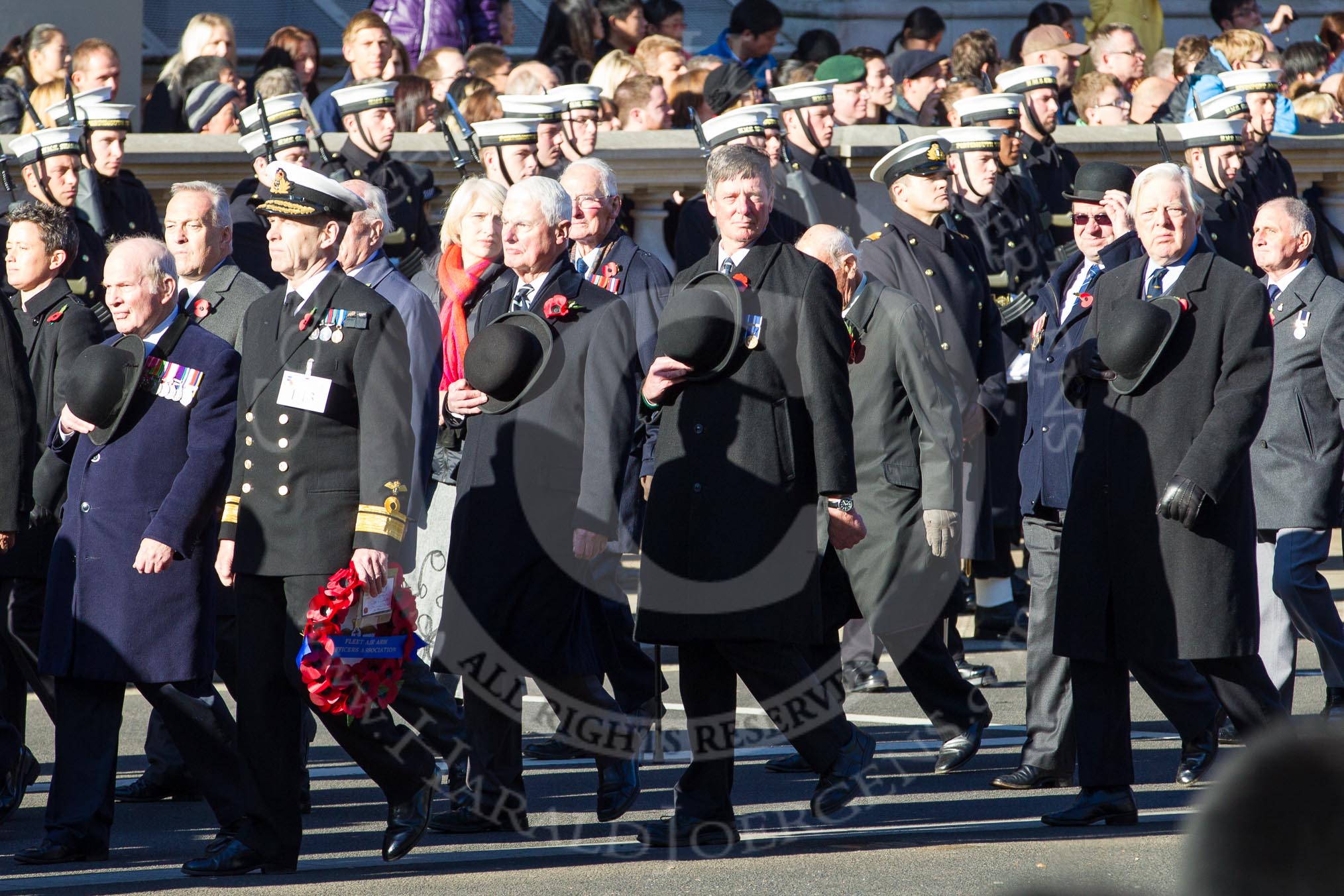 Remembrance Sunday 2012 Cenotaph March Past: Group E13 - Fleet Air Arm Officers Association..
Whitehall, Cenotaph,
London SW1,

United Kingdom,
on 11 November 2012 at 11:40, image #111