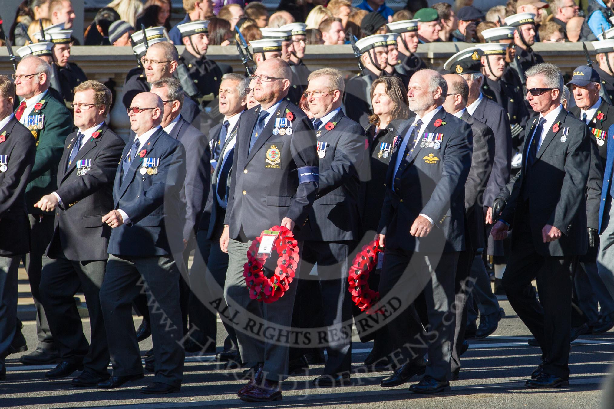 Remembrance Sunday 2012 Cenotaph March Past: Group E15 - Sea Harrier Association..
Whitehall, Cenotaph,
London SW1,

United Kingdom,
on 11 November 2012 at 11:40, image #118