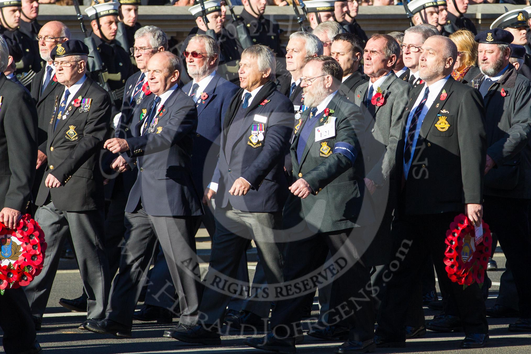 Remembrance Sunday 2012 Cenotaph March Past: Group E21 - HMS Ganges Association..
Whitehall, Cenotaph,
London SW1,

United Kingdom,
on 11 November 2012 at 11:40, image #144