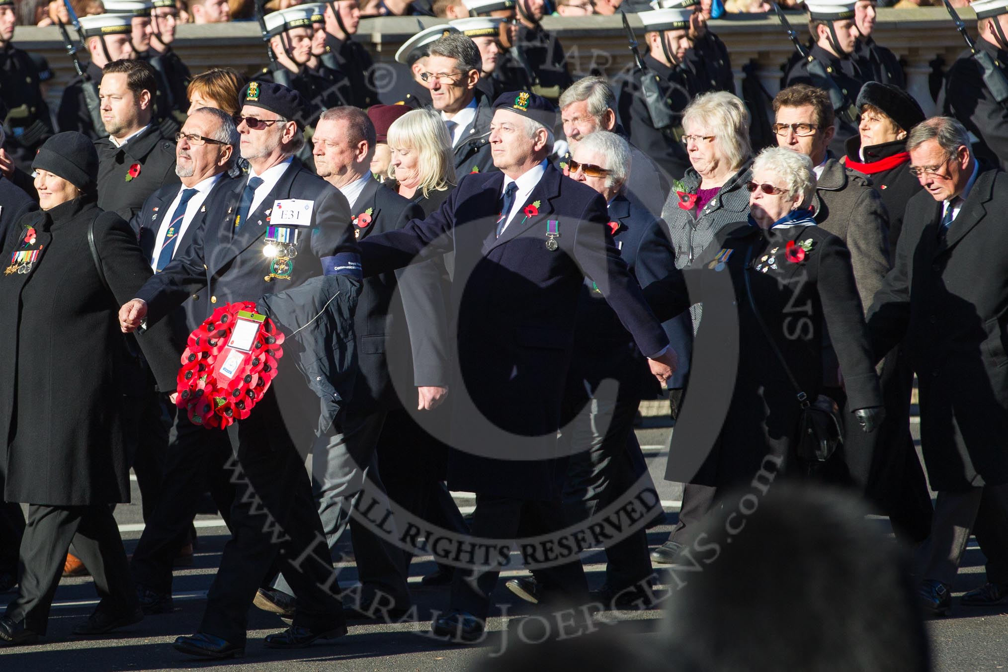 Remembrance Sunday 2012 Cenotaph March Past: Group E31 - Royal Naval Communications Association..
Whitehall, Cenotaph,
London SW1,

United Kingdom,
on 11 November 2012 at 11:41, image #225