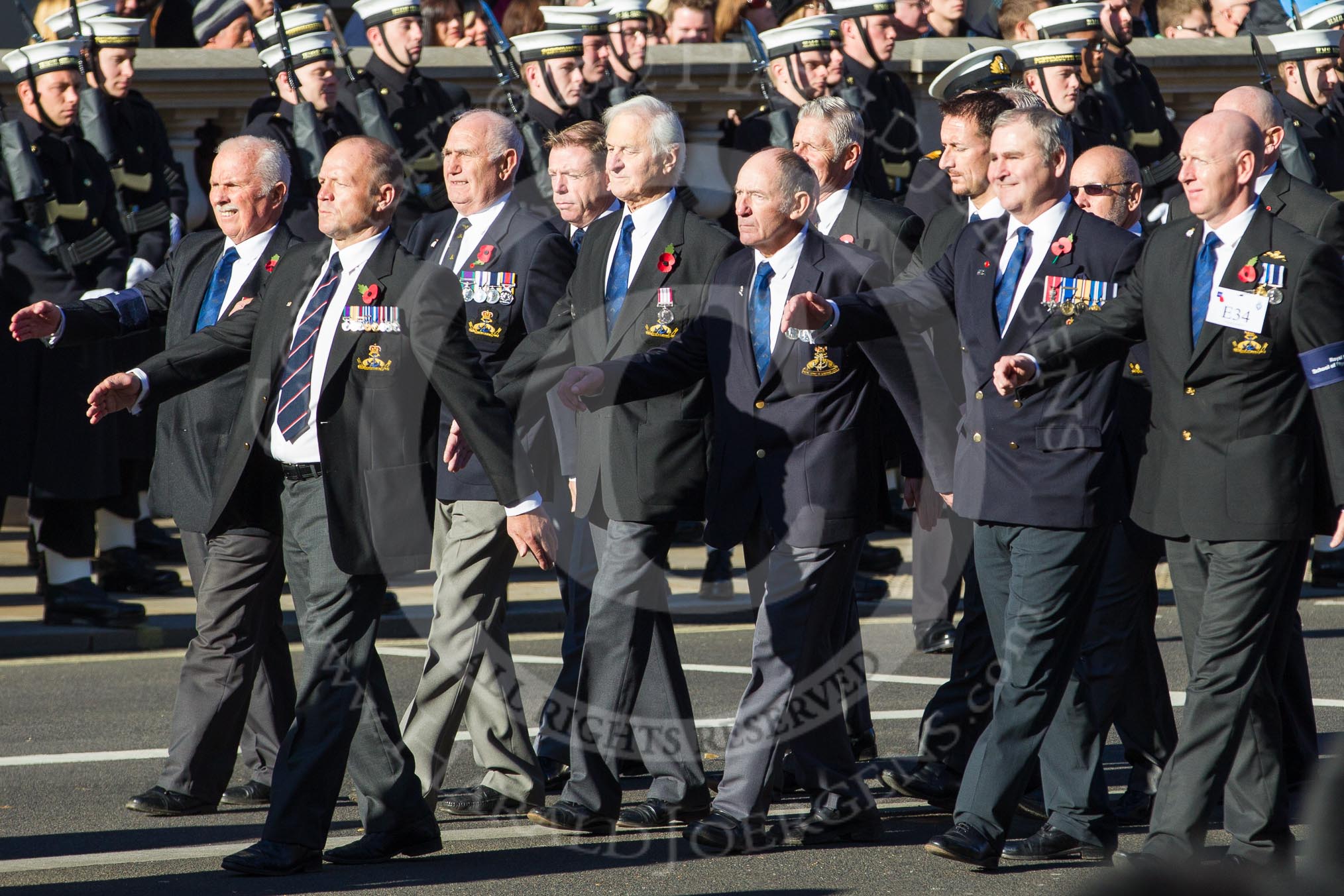 Remembrance Sunday 2012 Cenotaph March Past: Group E34 - Royal Navy School of Physical Training..
Whitehall, Cenotaph,
London SW1,

United Kingdom,
on 11 November 2012 at 11:42, image #243