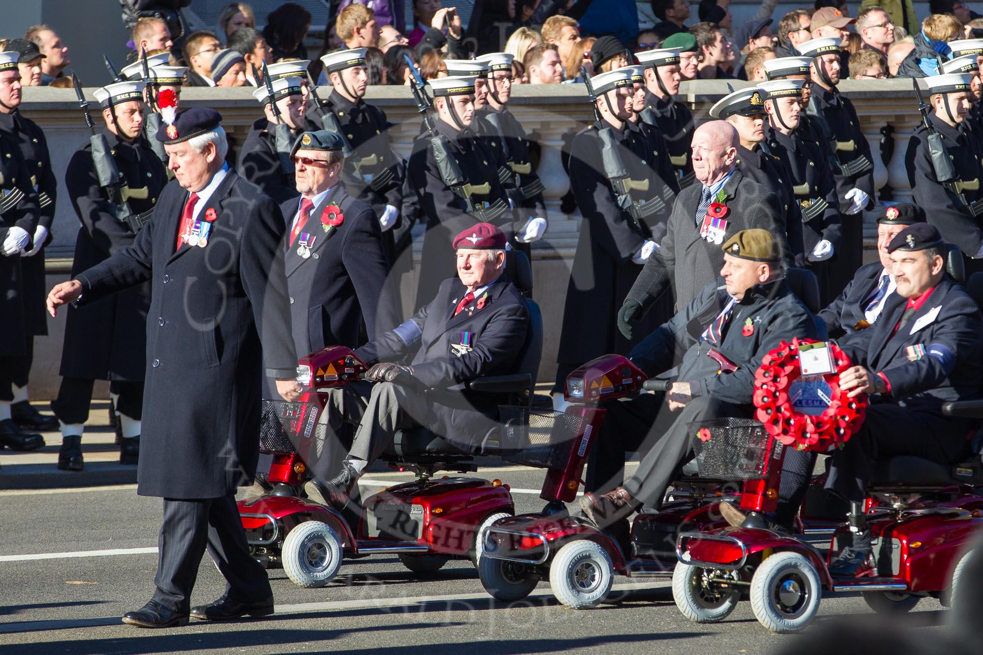 Remembrance Sunday 2012 Cenotaph March Past: Group E41 - British Limbless Ex-Service Men's Association..
Whitehall, Cenotaph,
London SW1,

United Kingdom,
on 11 November 2012 at 11:43, image #299