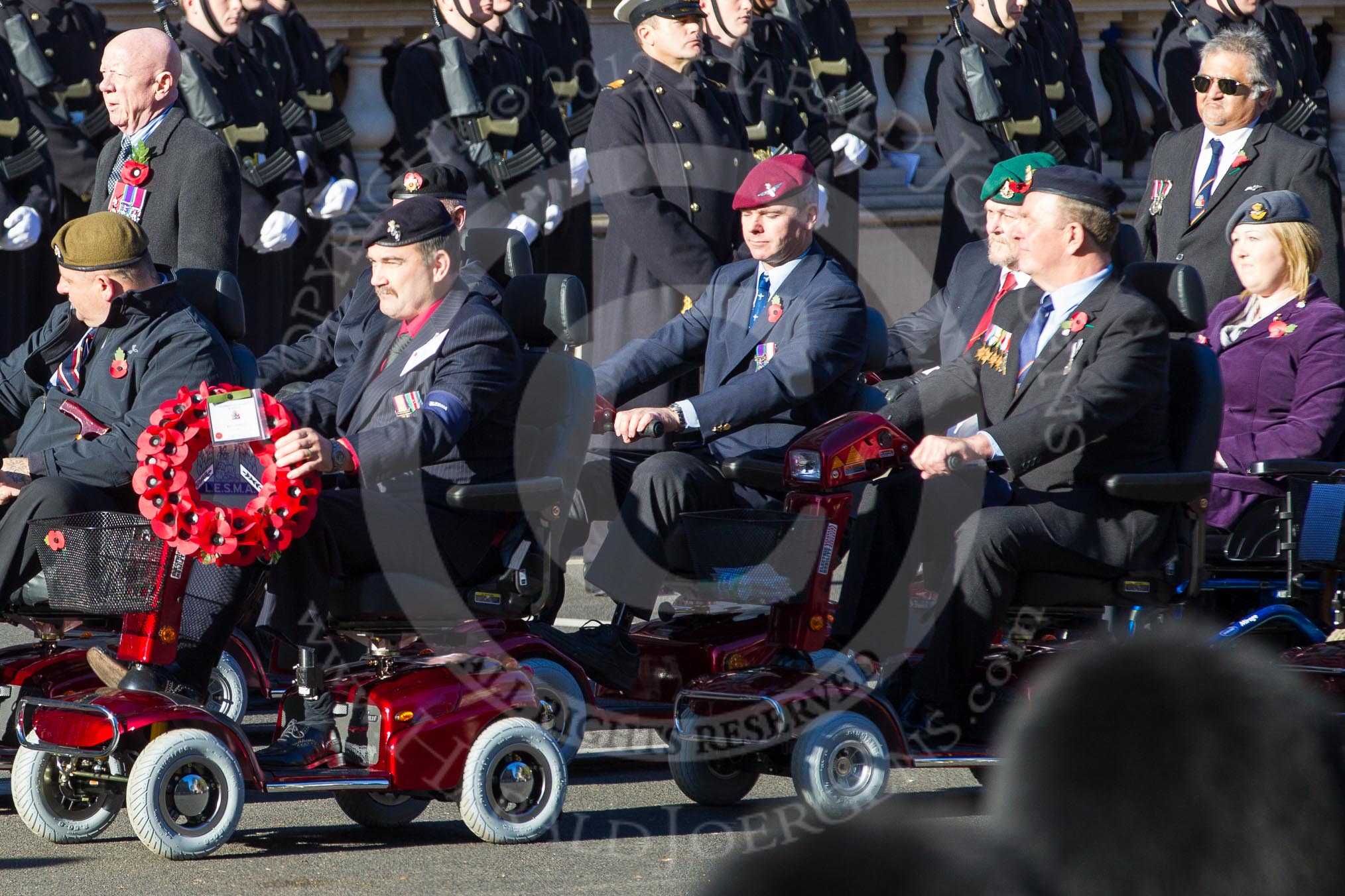 Remembrance Sunday 2012 Cenotaph March Past: Group E41 - British Limbless Ex-Service Men's Association..
Whitehall, Cenotaph,
London SW1,

United Kingdom,
on 11 November 2012 at 11:43, image #302