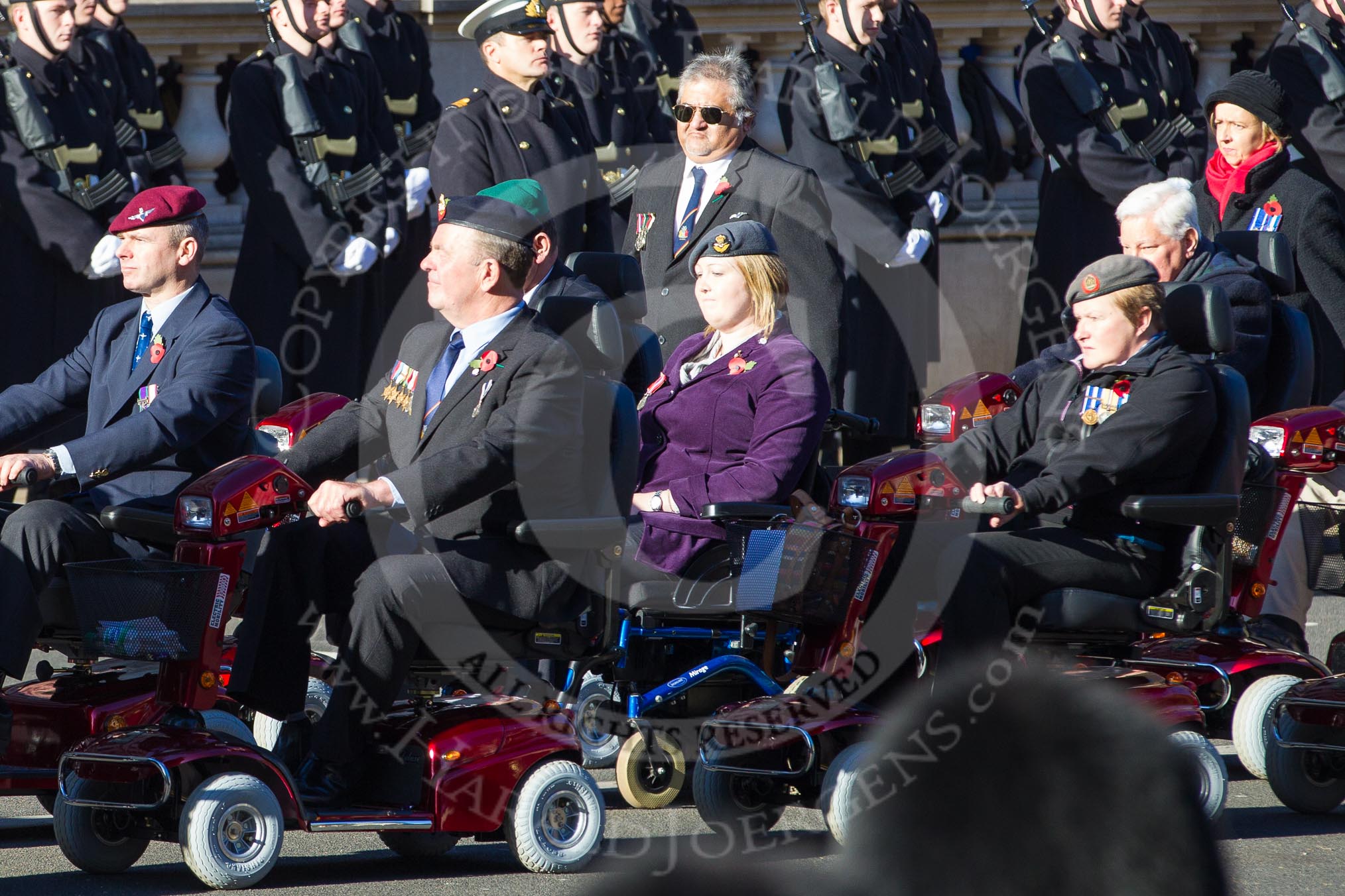 Remembrance Sunday 2012 Cenotaph March Past: Group E41 - British Limbless Ex-Service Men's Association..
Whitehall, Cenotaph,
London SW1,

United Kingdom,
on 11 November 2012 at 11:43, image #304