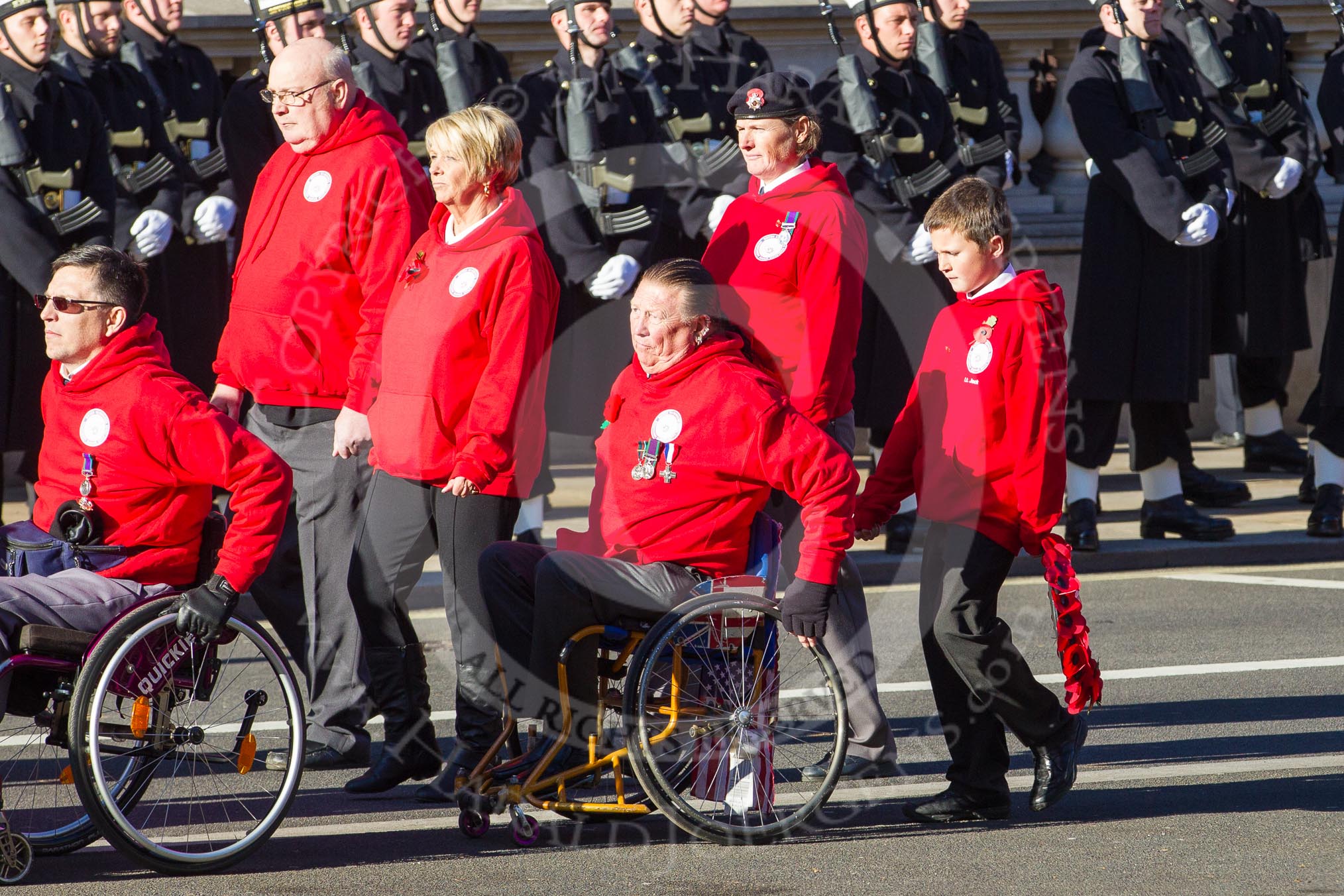 Remembrance Sunday 2012 Cenotaph March Past: Group E42 - British Ex-Services Wheelchair Sports Association..
Whitehall, Cenotaph,
London SW1,

United Kingdom,
on 11 November 2012 at 11:43, image #330