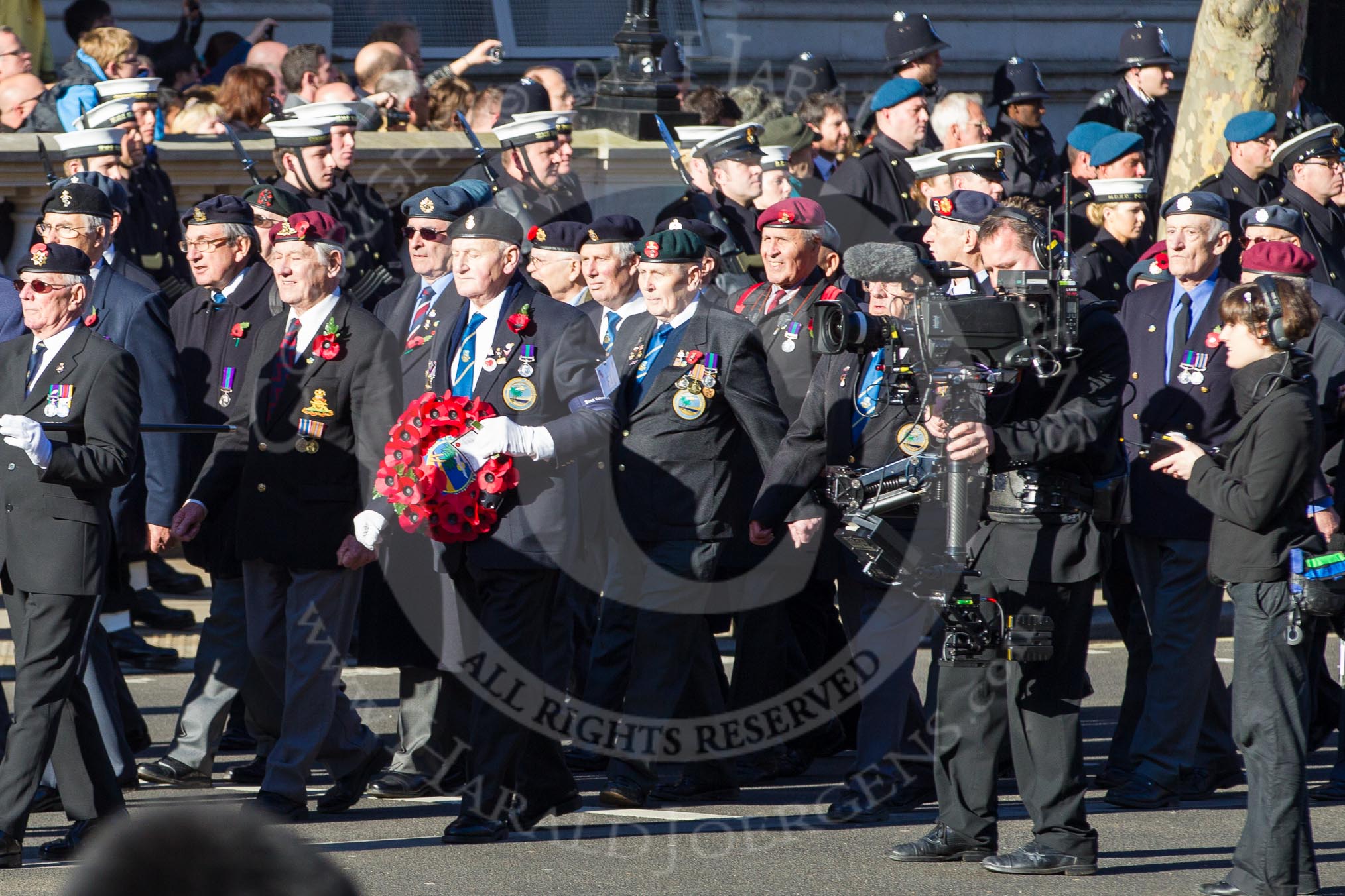 Remembrance Sunday 2012 Cenotaph March Past: Group F1 - Suez Veterans Association..
Whitehall, Cenotaph,
London SW1,

United Kingdom,
on 11 November 2012 at 11:44, image #377