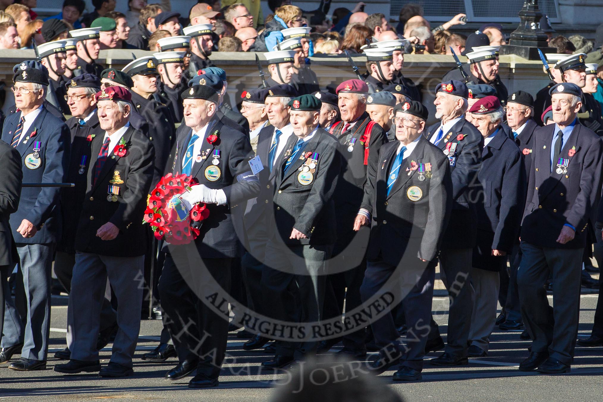 Remembrance Sunday 2012 Cenotaph March Past: Group F1 - Suez Veterans Association..
Whitehall, Cenotaph,
London SW1,

United Kingdom,
on 11 November 2012 at 11:44, image #378