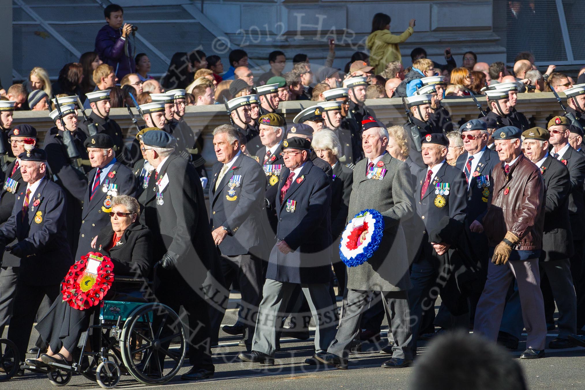 Remembrance Sunday 2012 Cenotaph March Past: Group F2 - Aden Veterans Association..
Whitehall, Cenotaph,
London SW1,

United Kingdom,
on 11 November 2012 at 11:45, image #388