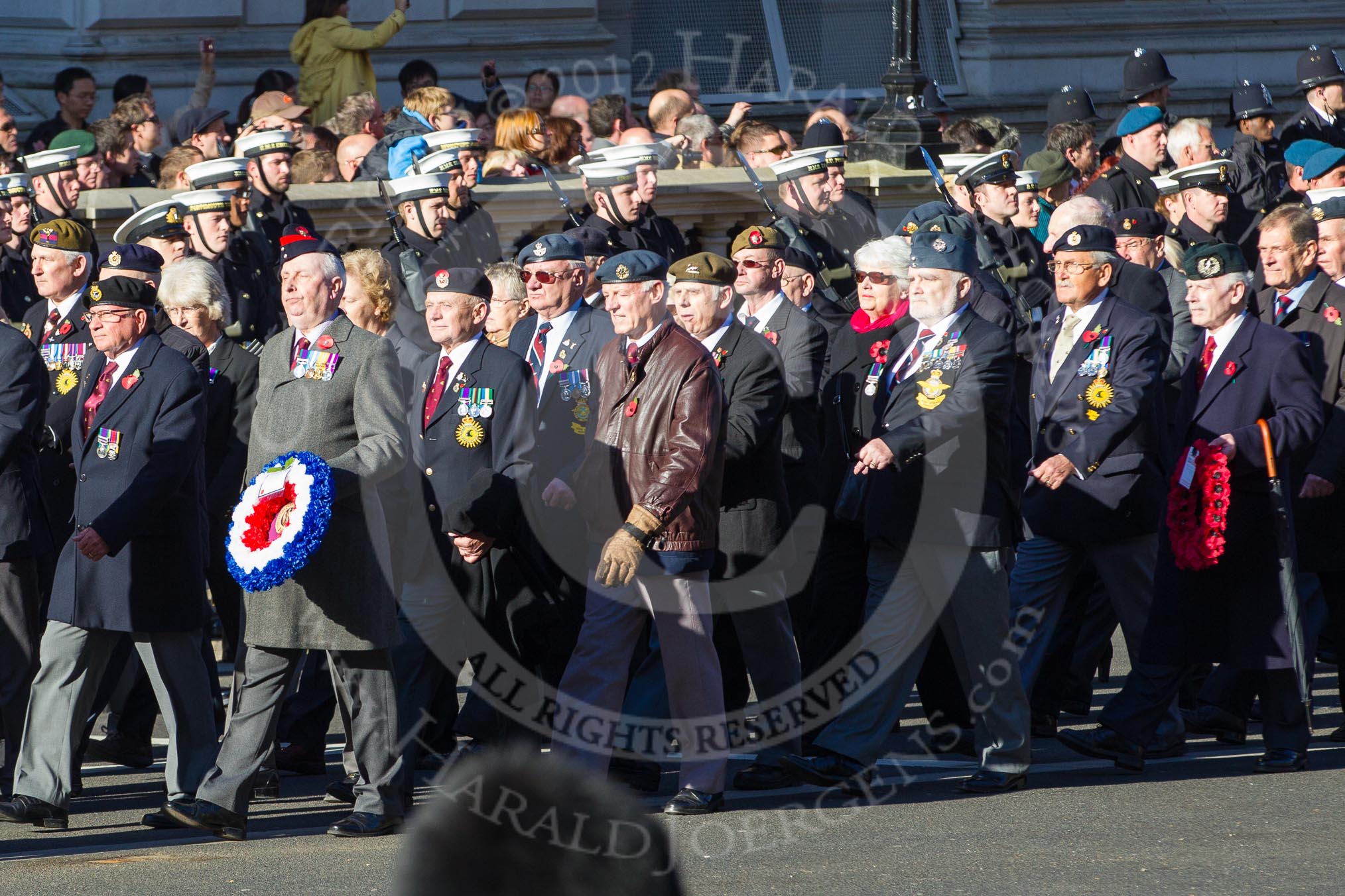 Remembrance Sunday 2012 Cenotaph March Past: Group F2 - Aden Veterans Association..
Whitehall, Cenotaph,
London SW1,

United Kingdom,
on 11 November 2012 at 11:45, image #389