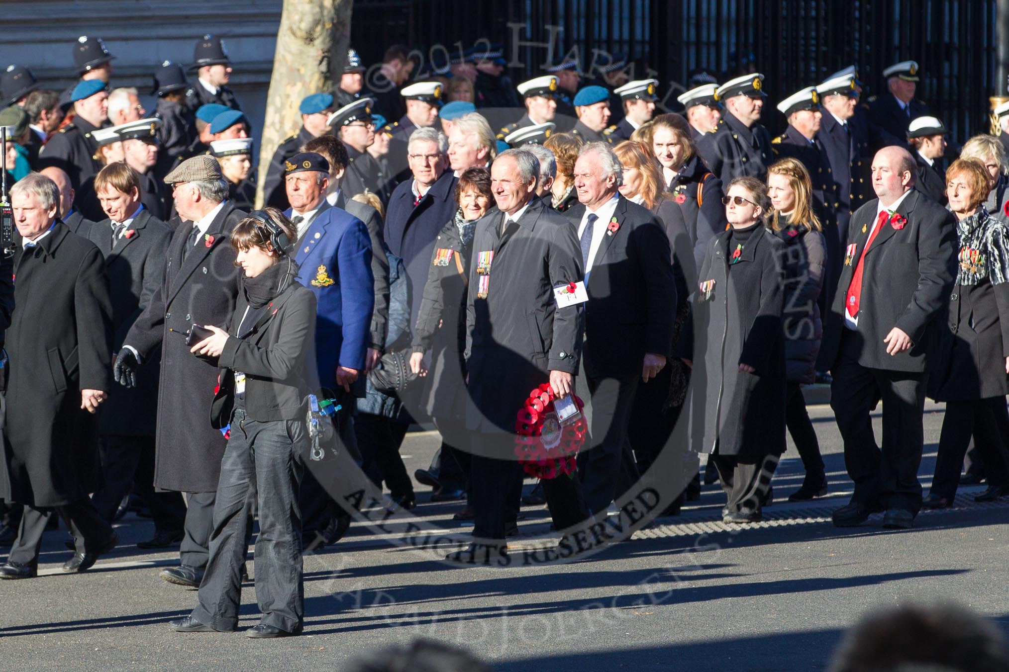 Remembrance Sunday 2012 Cenotaph March Past: Group F4 - Showmens' Guild of Great Britain..
Whitehall, Cenotaph,
London SW1,

United Kingdom,
on 11 November 2012 at 11:45, image #405