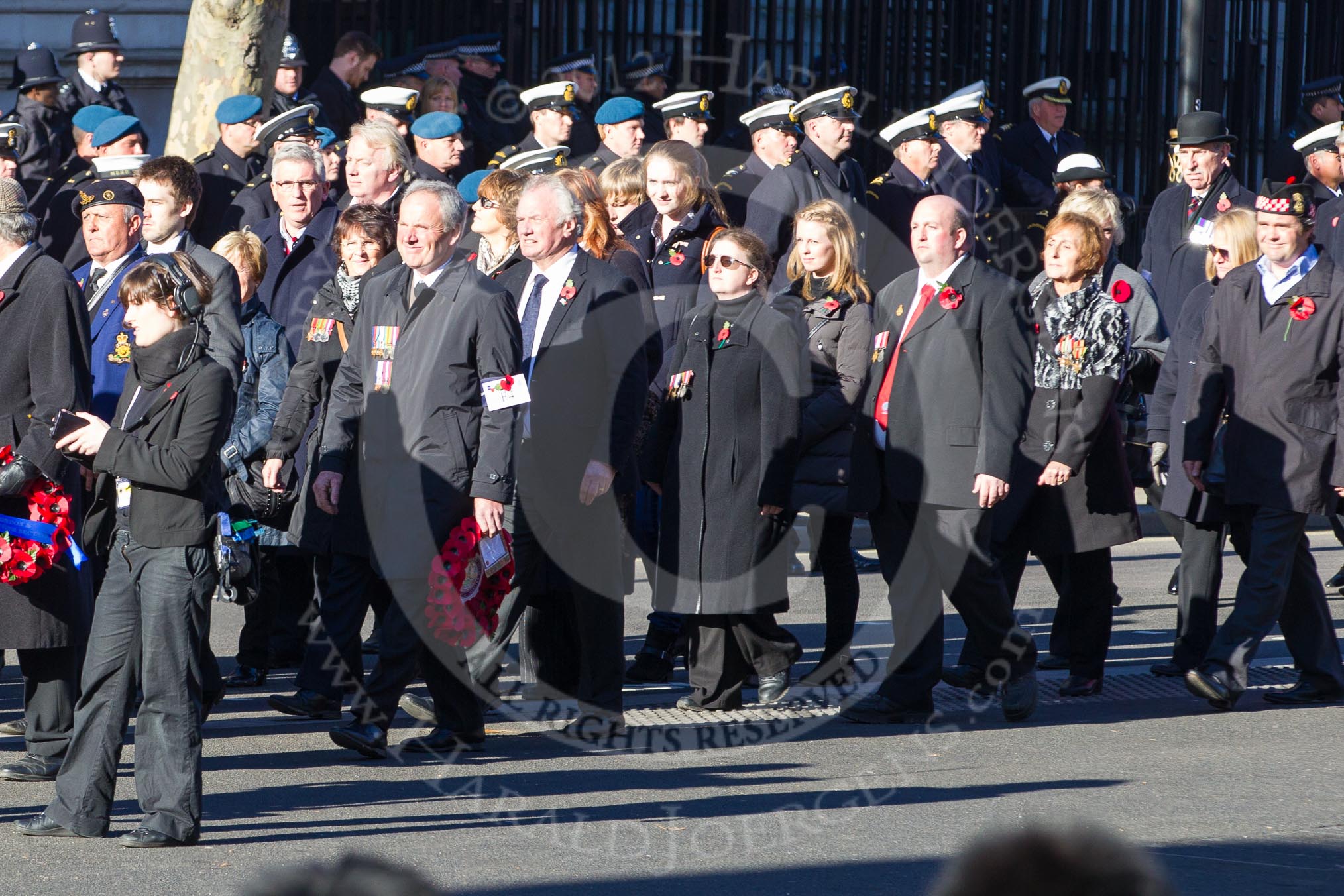 Remembrance Sunday 2012 Cenotaph March Past: Group F4 - Showmens' Guild of Great Britain..
Whitehall, Cenotaph,
London SW1,

United Kingdom,
on 11 November 2012 at 11:45, image #407