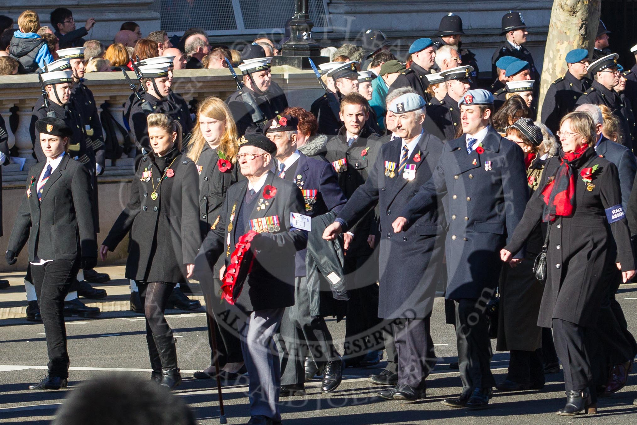 Remembrance Sunday 2012 Cenotaph March Past: Group F11 - Italy Star Association..
Whitehall, Cenotaph,
London SW1,

United Kingdom,
on 11 November 2012 at 11:46, image #460
