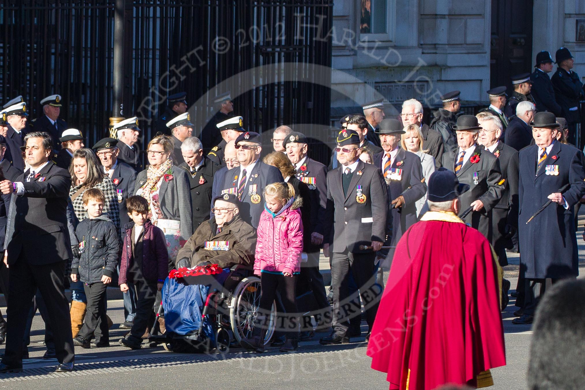 Remembrance Sunday 2012 Cenotaph March Past: Group A1/2/3 - Princess of Wales's Royal Regiment/Prince of Wales's Leinster Regiment (Royal Canadians) Regimental Association/Royal East Kent Regiment (The Buffs) Past & Present Association..
Whitehall, Cenotaph,
London SW1,

United Kingdom,
on 11 November 2012 at 11:48, image #560