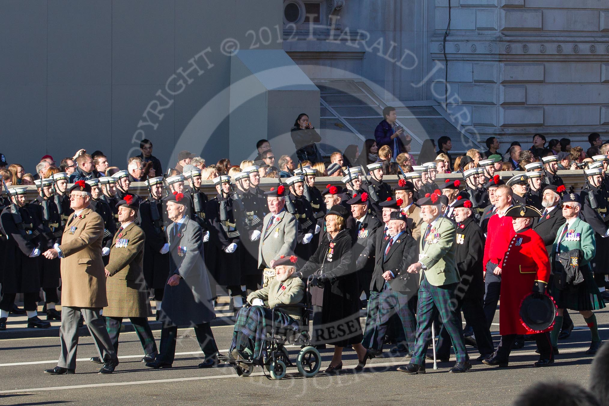 Remembrance Sunday 2012 Cenotaph March Past: Group A23 - Black Watch Association..
Whitehall, Cenotaph,
London SW1,

United Kingdom,
on 11 November 2012 at 11:52, image #722