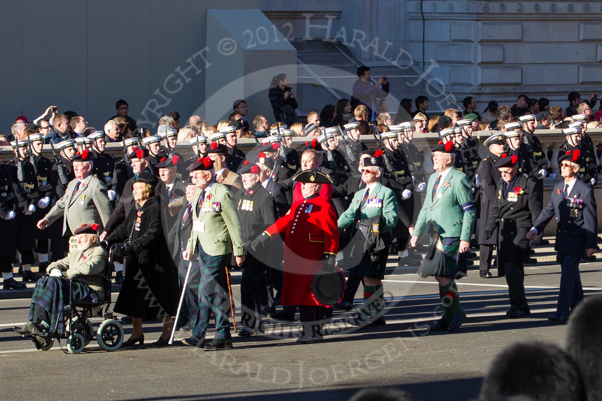 Remembrance Sunday 2012 Cenotaph March Past: Group A23 - Black Watch Association..
Whitehall, Cenotaph,
London SW1,

United Kingdom,
on 11 November 2012 at 11:52, image #724