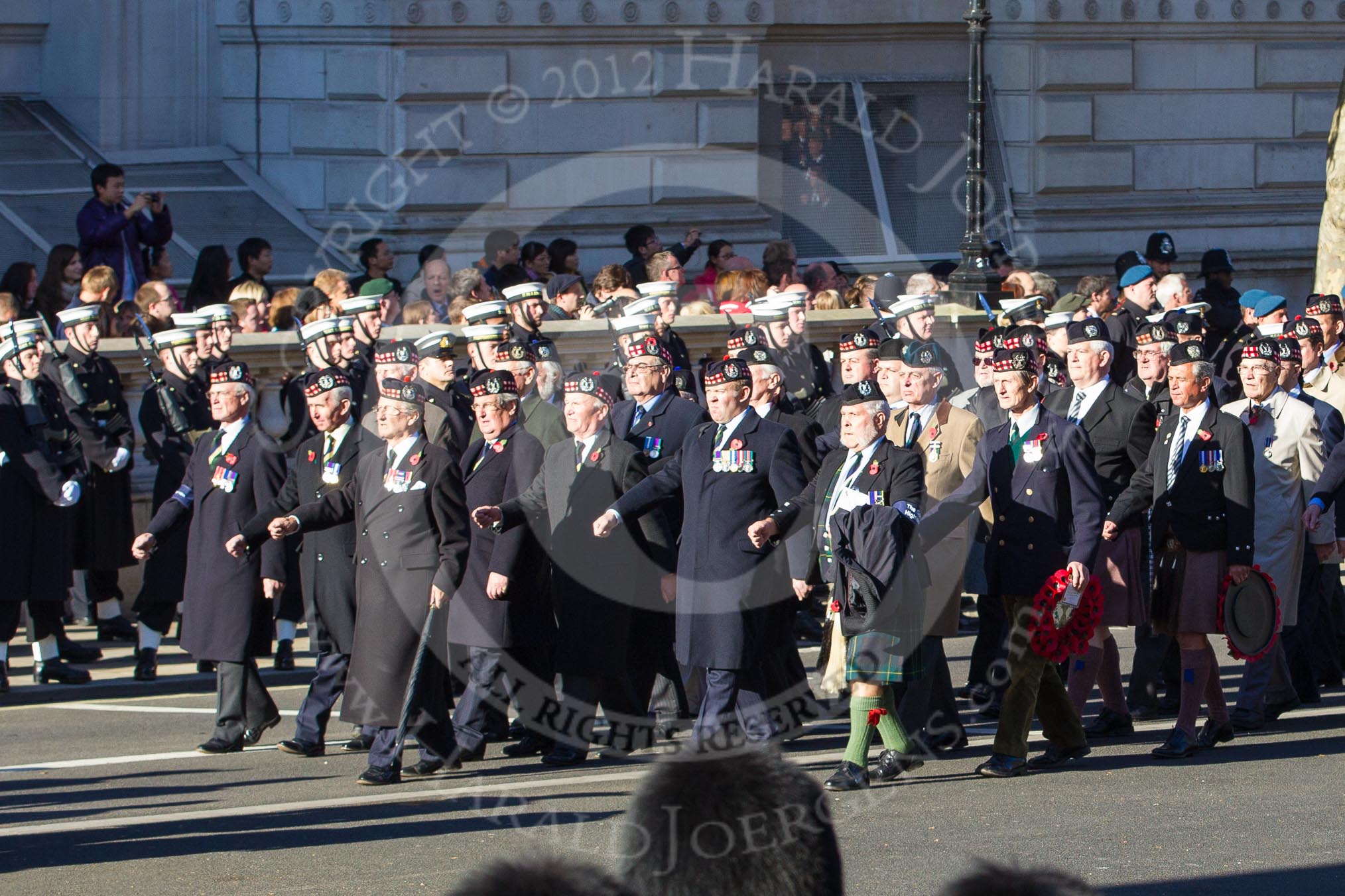 Remembrance Sunday 2012 Cenotaph March Past: Group A24 - Gordon Highlanders Association..
Whitehall, Cenotaph,
London SW1,

United Kingdom,
on 11 November 2012 at 11:52, image #728