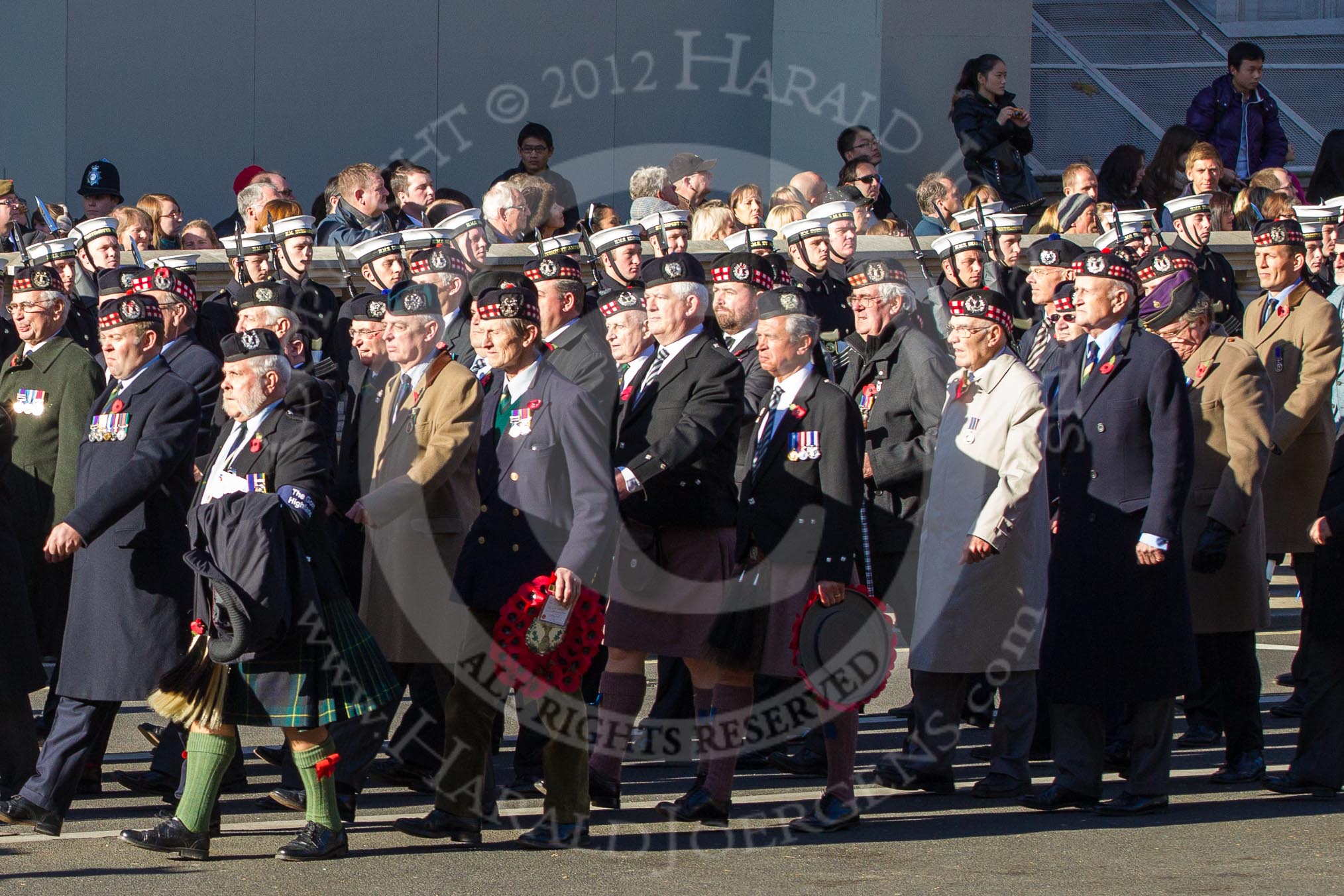 Remembrance Sunday 2012 Cenotaph March Past: Group A24 - Gordon Highlanders Association..
Whitehall, Cenotaph,
London SW1,

United Kingdom,
on 11 November 2012 at 11:52, image #733