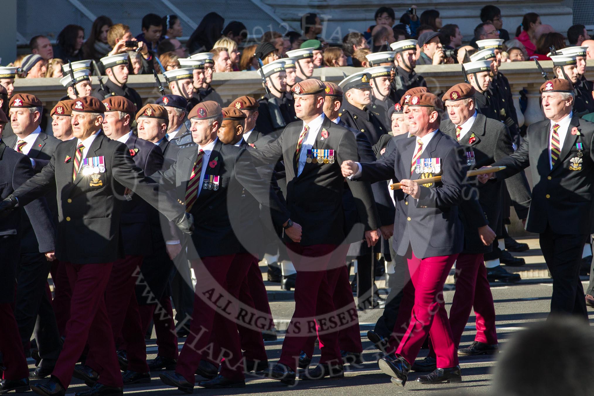 Remembrance Sunday 2012 Cenotaph March Past: Group B12 - Kings Royal Hussars Regimental Association..
Whitehall, Cenotaph,
London SW1,

United Kingdom,
on 11 November 2012 at 11:56, image #891