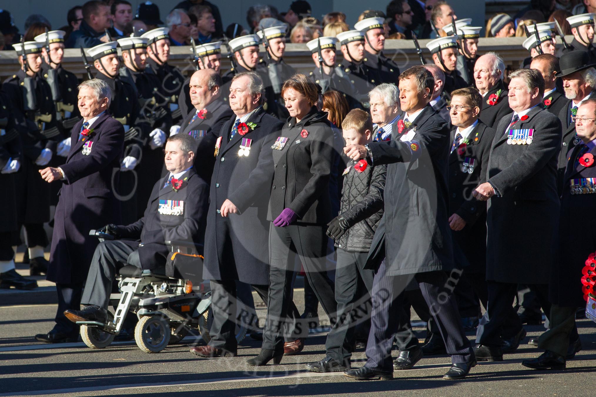 Remembrance Sunday 2012 Cenotaph March Past: Group B18 - Association of Ammunition Technicians..
Whitehall, Cenotaph,
London SW1,

United Kingdom,
on 11 November 2012 at 11:57, image #926