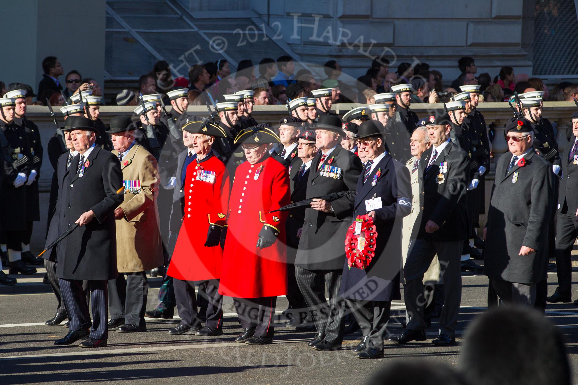 Remembrance Sunday 2012 Cenotaph March Past: Group B31 - Royal Army Service Corps & Royal Corps of Transport Association..
Whitehall, Cenotaph,
London SW1,

United Kingdom,
on 11 November 2012 at 11:59, image #1015