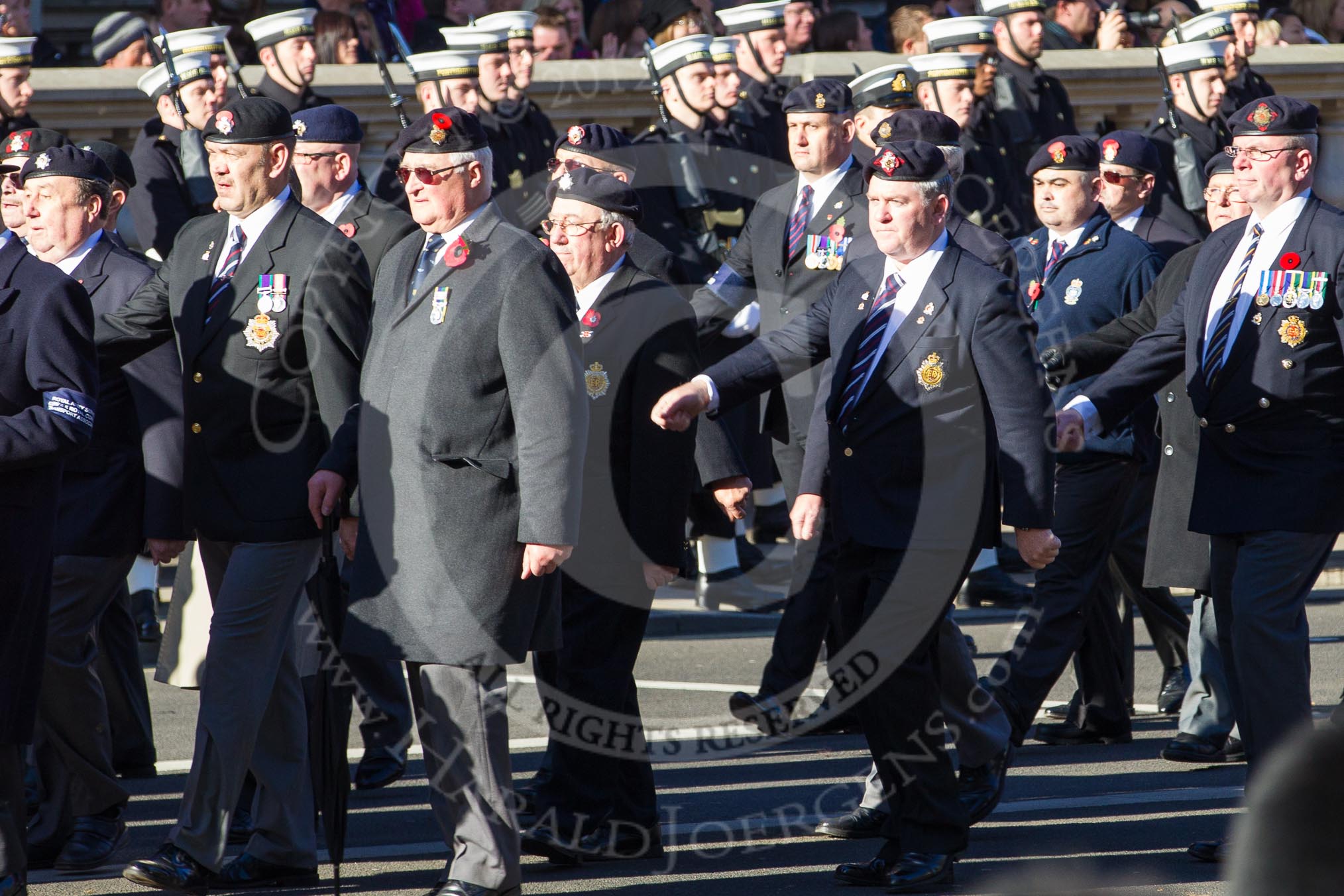 Remembrance Sunday 2012 Cenotaph March Past: Group B31 - Royal Army Service Corps & Royal Corps of Transport Association..
Whitehall, Cenotaph,
London SW1,

United Kingdom,
on 11 November 2012 at 11:59, image #1019