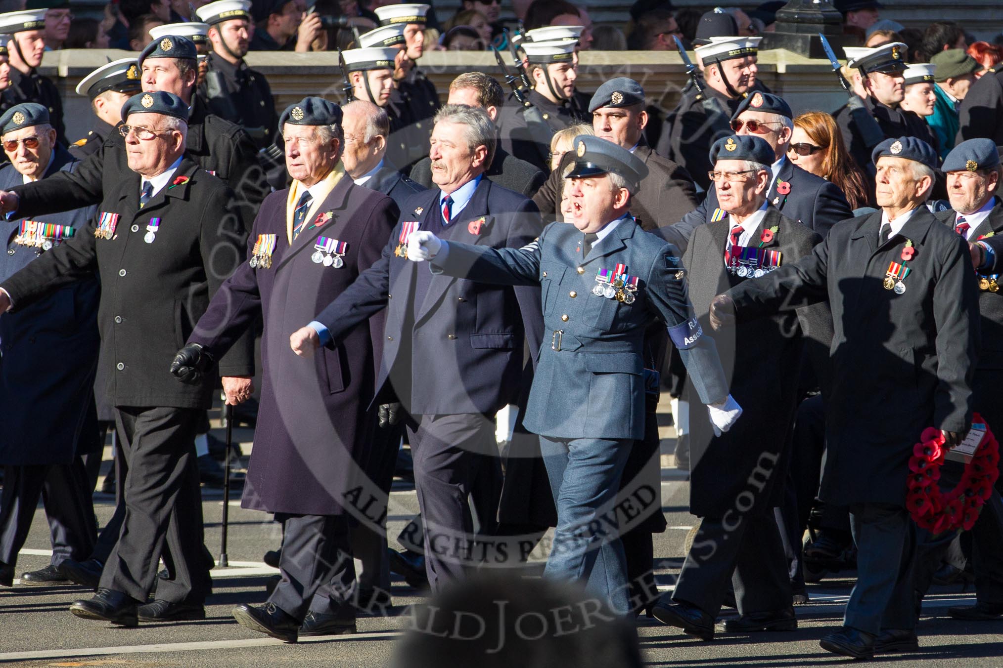 Remembrance Sunday 2012 Cenotaph March Past: Group C3 - Royal Air Forces Association..
Whitehall, Cenotaph,
London SW1,

United Kingdom,
on 11 November 2012 at 12:01, image #1074