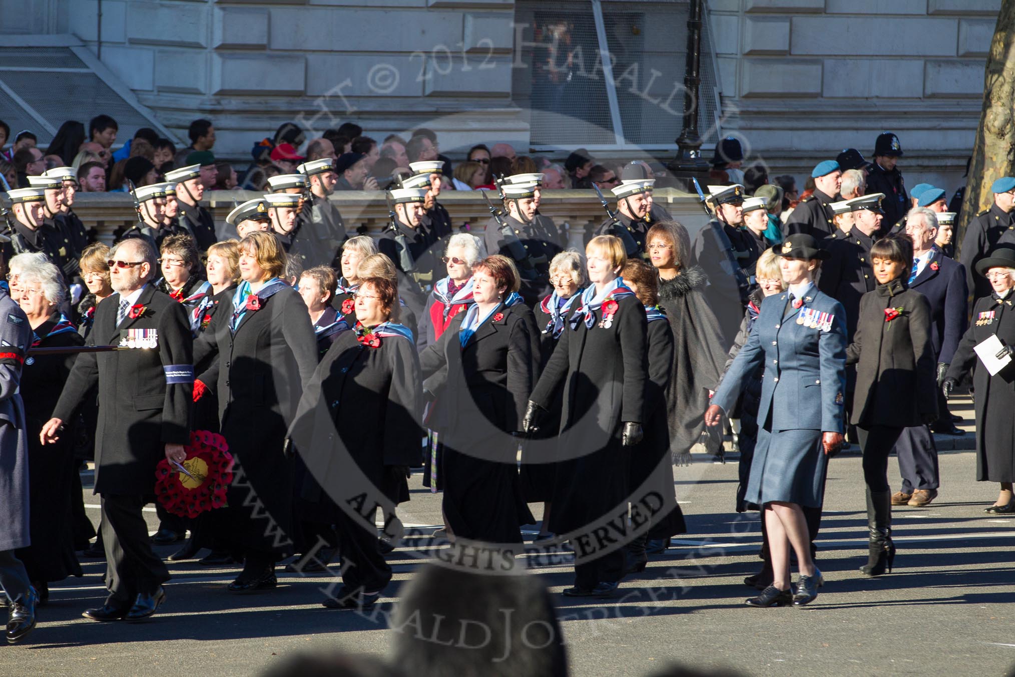 Remembrance Sunday 2012 Cenotaph March Past: Group C13 - Princess Mary's Royal Air Force Nursing Service Association..
Whitehall, Cenotaph,
London SW1,

United Kingdom,
on 11 November 2012 at 12:02, image #1119
