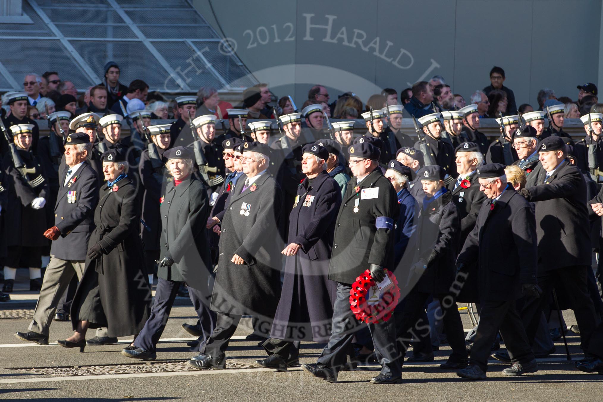 Remembrance Sunday 2012 Cenotaph March Past: Group C15 - Royal Observer Corps Association..
Whitehall, Cenotaph,
London SW1,

United Kingdom,
on 11 November 2012 at 12:03, image #1147
