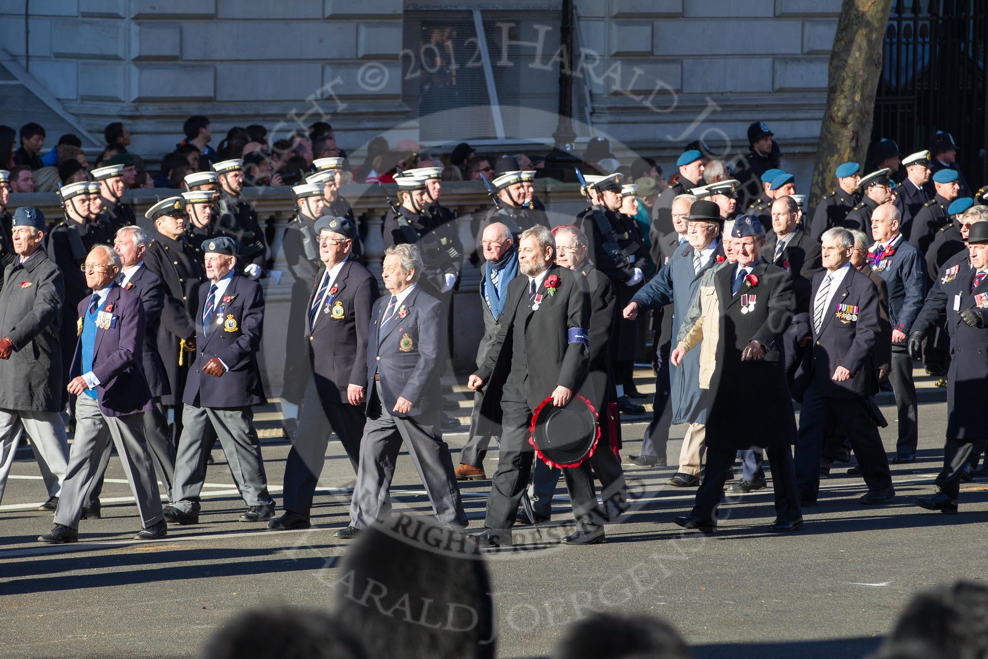 Remembrance Sunday 2012 Cenotaph March Past: Group C18 - 6 Squadron (Royal Air Force) Association and C19 - 7 Squadron Association (30)..
Whitehall, Cenotaph,
London SW1,

United Kingdom,
on 11 November 2012 at 12:03, image #1166