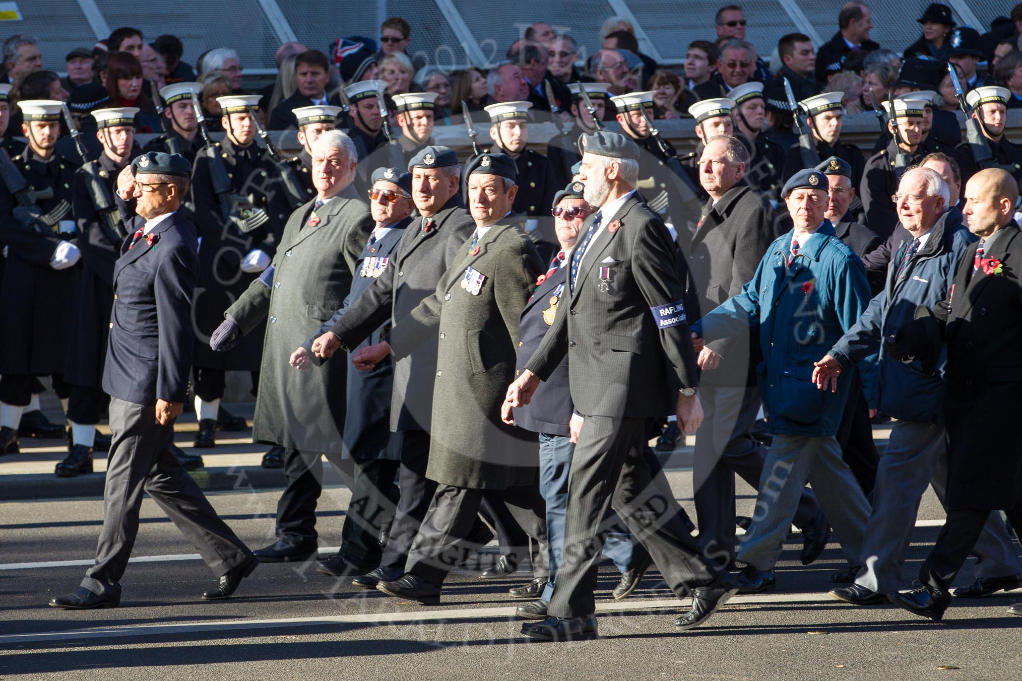 Remembrance Sunday 2012 Cenotaph March Past: Group C17 - RAFLING Association..
Whitehall, Cenotaph,
London SW1,

United Kingdom,
on 11 November 2012 at 12:03, image #1167