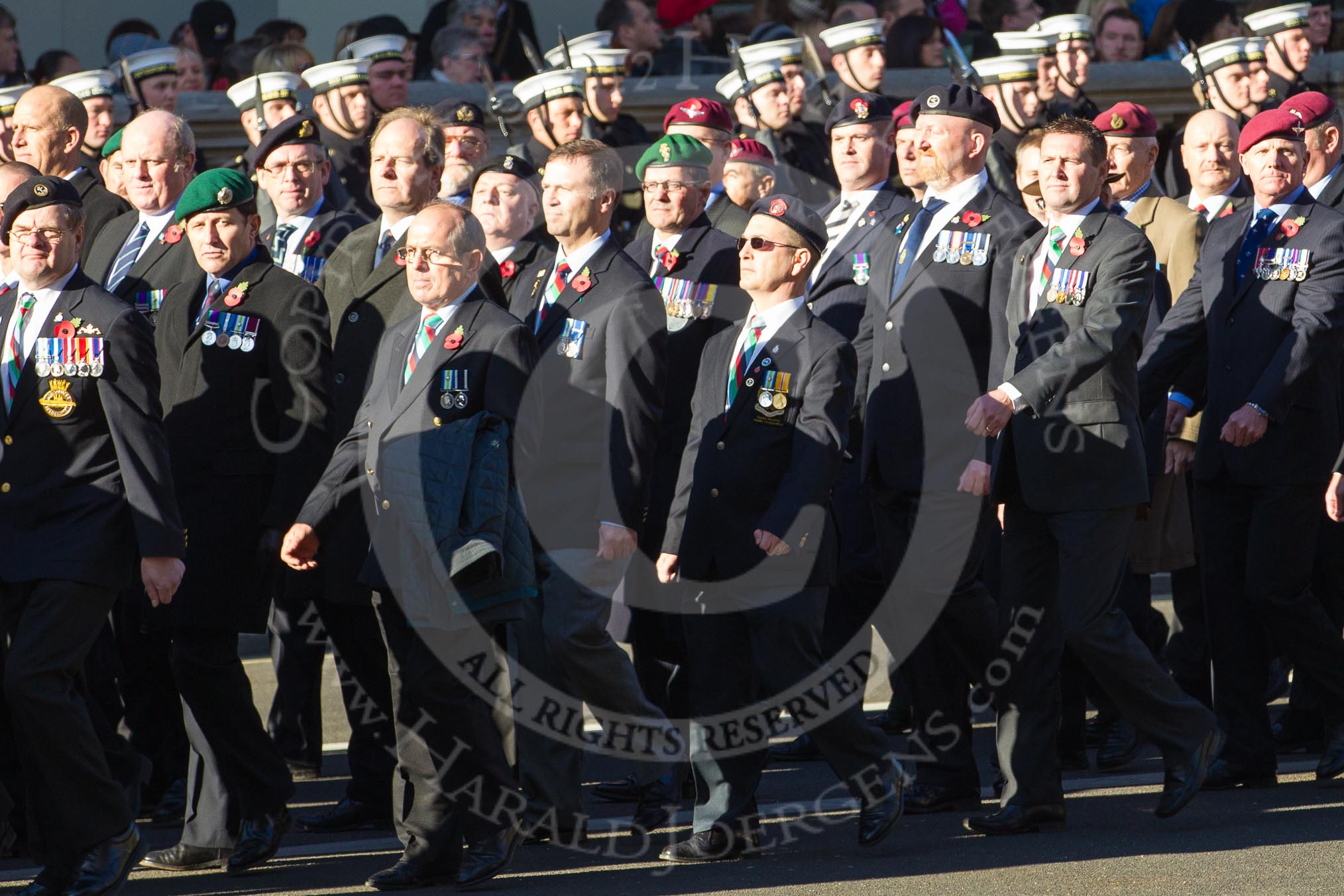 Photo 1211111204511D41643HaraldJoergens Remembrance Sunday 2012 Cenotaph March Past: Group D1 - South Atlantic Medal Association (www.sama82.org.uk), veterans of the Falklands war in 1982 and islanders from that time..
Whitehall, Cenotaph,
London SW1,
United Kingdom,
on 11 November 2012 at 12:04, image #1221