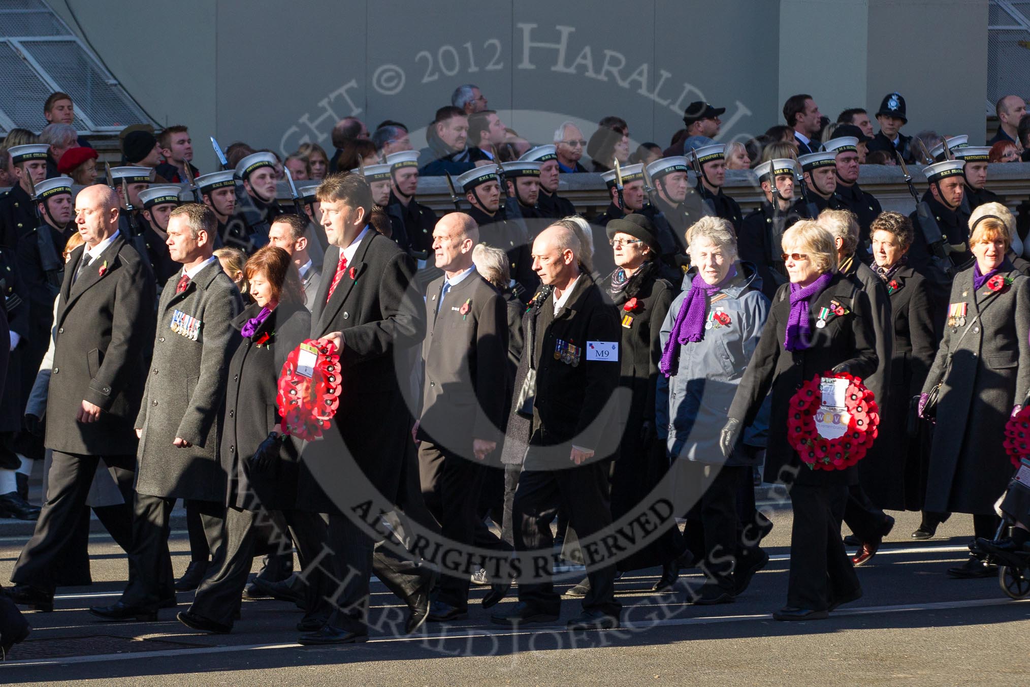 Remembrance Sunday 2012 Cenotaph March Past: Group M9 - NAAFI..
Whitehall, Cenotaph,
London SW1,

United Kingdom,
on 11 November 2012 at 12:10, image #1493