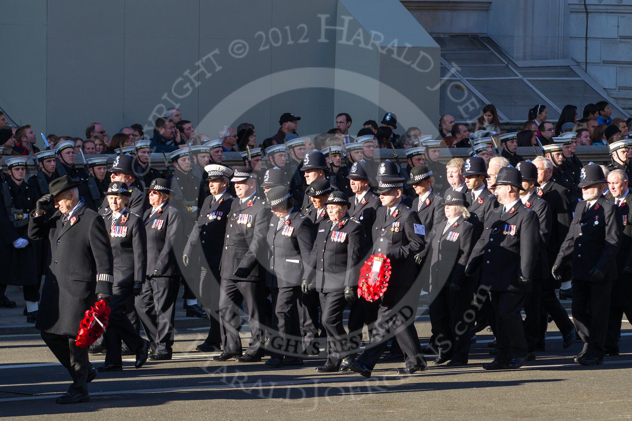 Remembrance Sunday 2012 Cenotaph March Past: Group M13 - Metropolitan Special Constabulary.
Whitehall, Cenotaph,
London SW1,

United Kingdom,
on 11 November 2012 at 12:10, image #1511