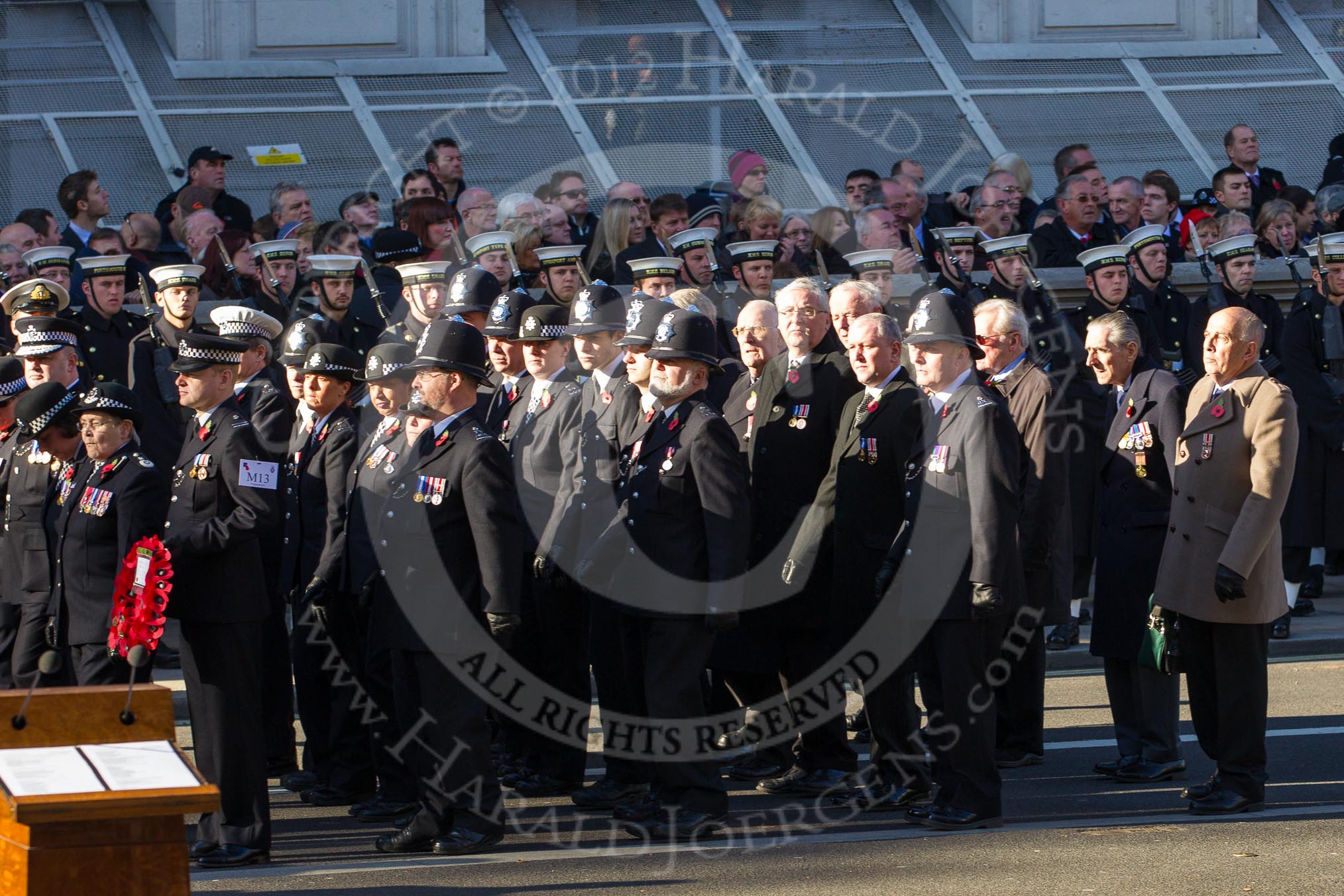 Remembrance Sunday 2012 Cenotaph March Past: Group M13 - Metropolitan Special Constabulary..
Whitehall, Cenotaph,
London SW1,

United Kingdom,
on 11 November 2012 at 12:11, image #1518