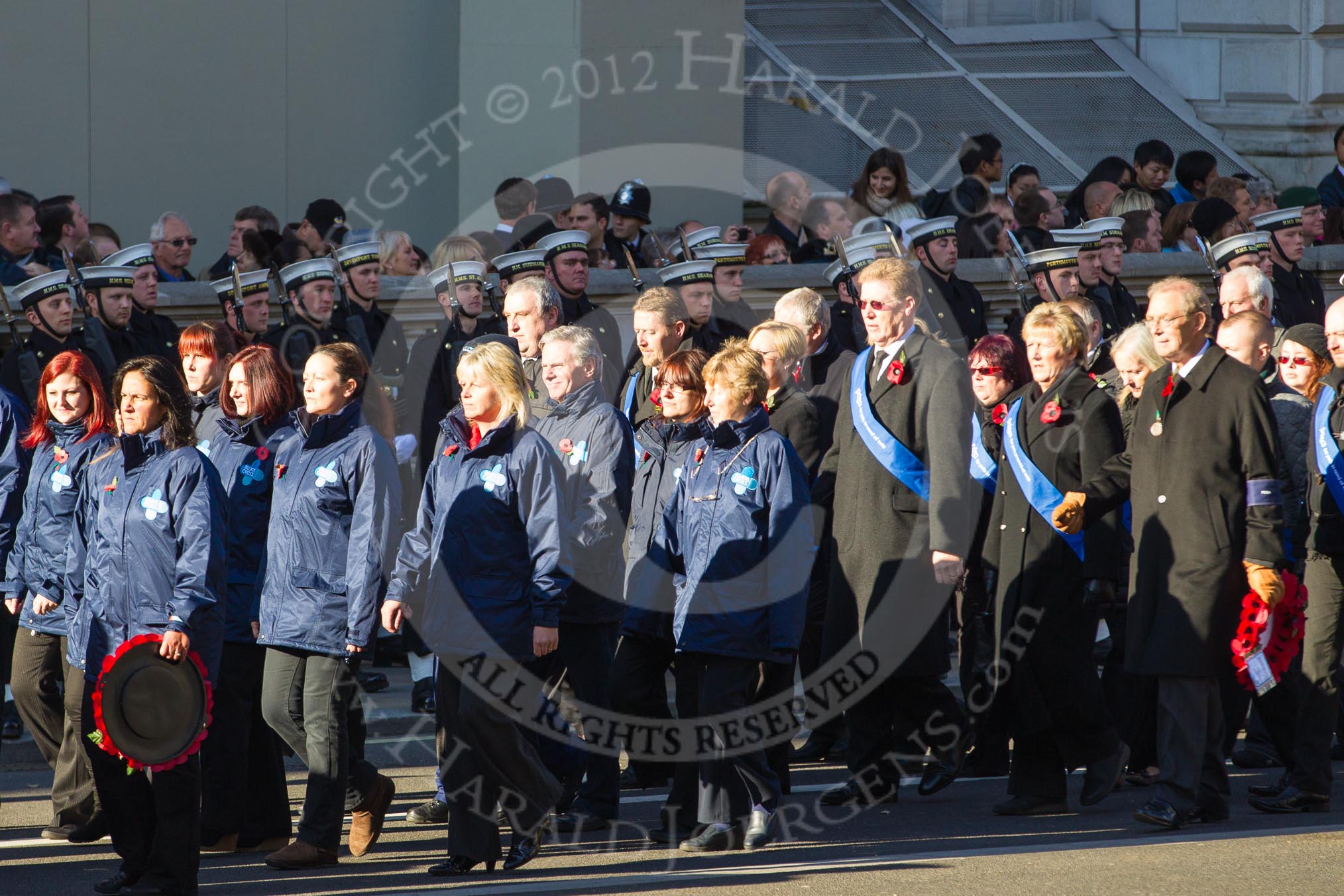 Remembrance Sunday 2012 Cenotaph March Past: Group M26 - The Blue Cross and M27 - PDSA..
Whitehall, Cenotaph,
London SW1,

United Kingdom,
on 11 November 2012 at 12:13, image #1599