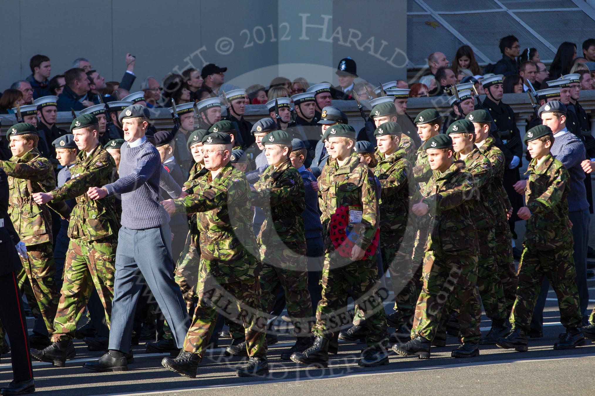 Remembrance Sunday 2012 Cenotaph March Past: Group M44 - Combined Cadet Force..
Whitehall, Cenotaph,
London SW1,

United Kingdom,
on 11 November 2012 at 12:14, image #1684