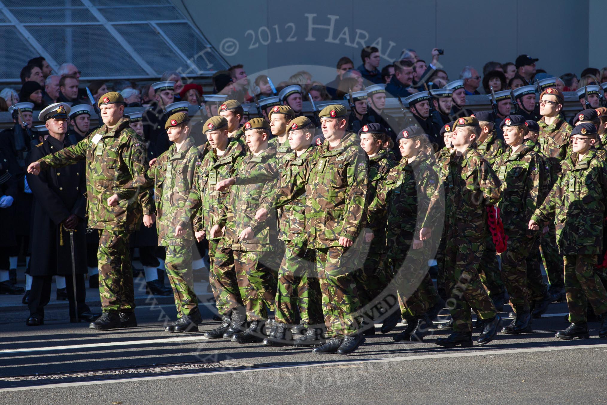 Remembrance Sunday 2012 Cenotaph March Past: Group M45 - Army Cadet Force and M46 - Air Training Corps..
Whitehall, Cenotaph,
London SW1,

United Kingdom,
on 11 November 2012 at 12:15, image #1692