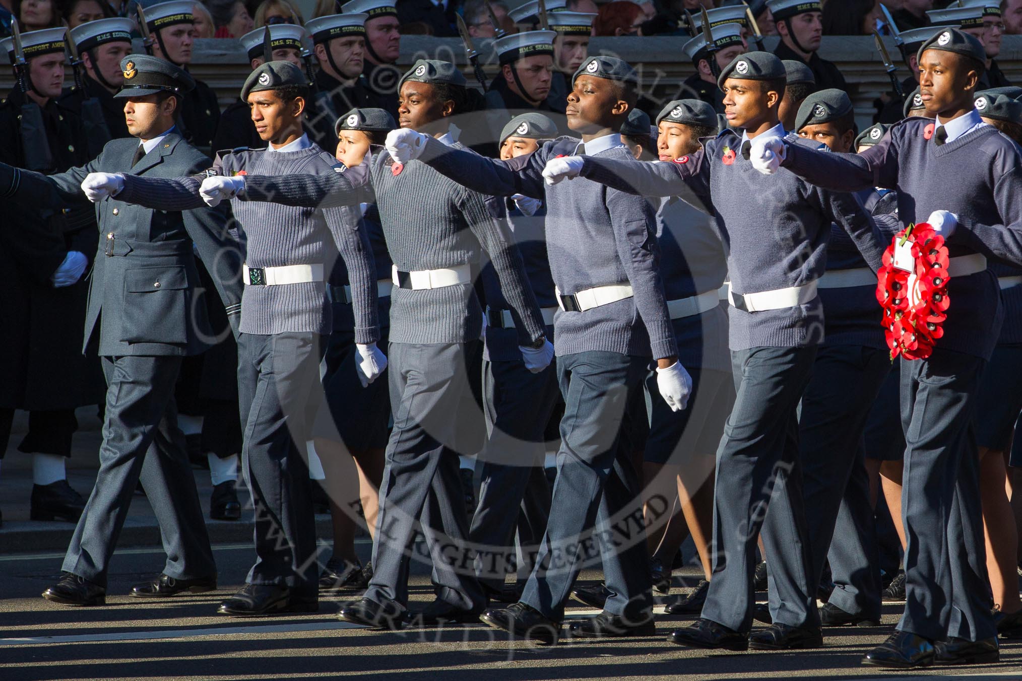 Remembrance Sunday 2012 Cenotaph March Past: Group M46 - Air Training Corps..
Whitehall, Cenotaph,
London SW1,

United Kingdom,
on 11 November 2012 at 12:15, image #1696