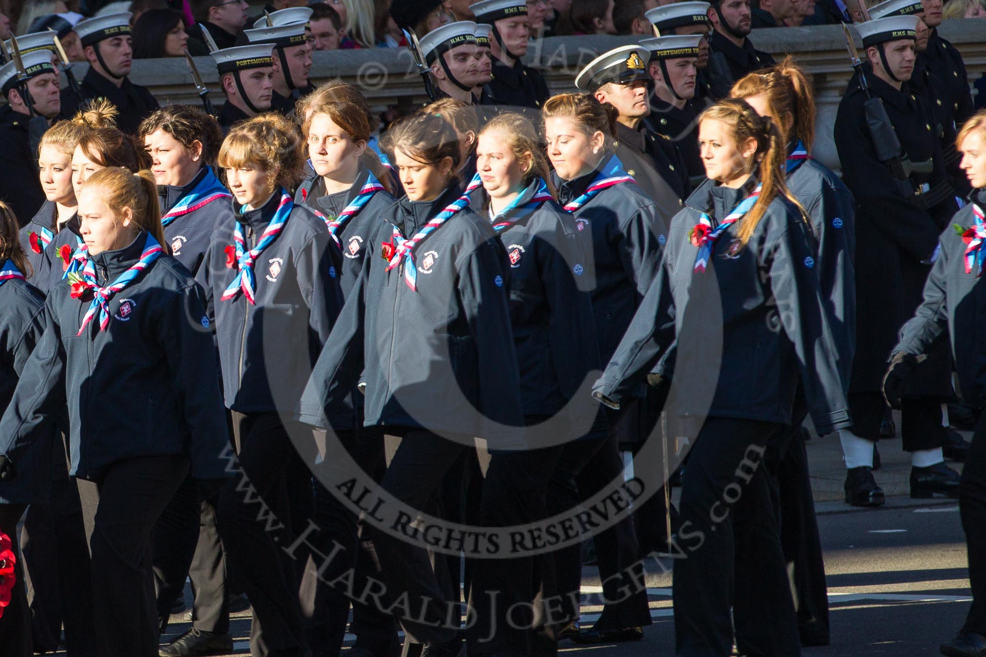 Remembrance Sunday 2012 Cenotaph March Past: Group M48 - Girlguiding London & South East England..
Whitehall, Cenotaph,
London SW1,

United Kingdom,
on 11 November 2012 at 12:15, image #1716