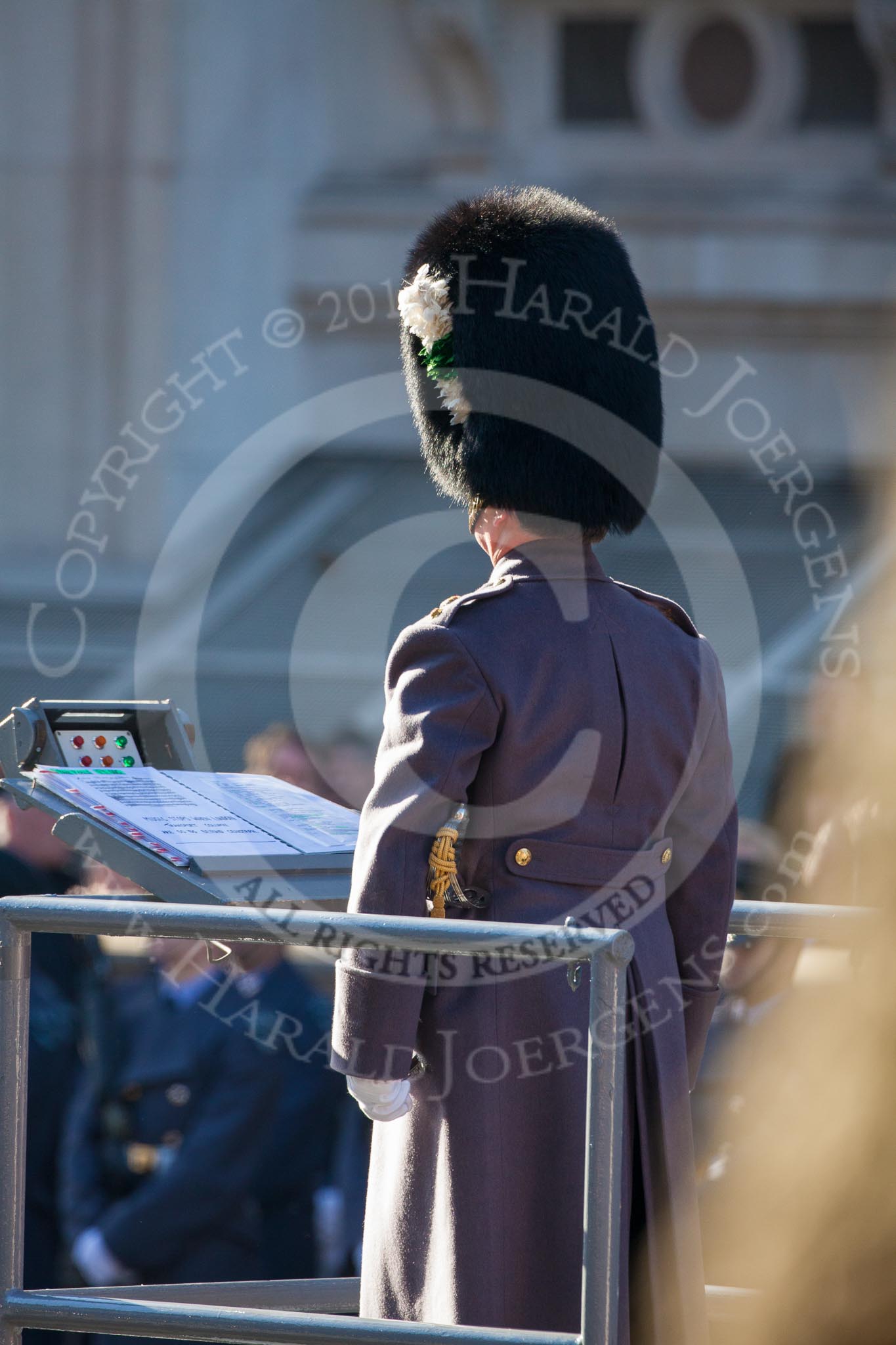 Remembrance Sunday 2012 Cenotaph March Past: The Director of Music after the March Past..
Whitehall, Cenotaph,
London SW1,

United Kingdom,
on 11 November 2012 at 12:18, image #1780