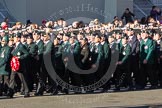 Remembrance Sunday 2012 Cenotaph March Past: Groups A16 - A19: Royal Irish Regiment Association/
Durham Light Infantry Association/King's Royal Rifle Corps Association/Royal Green Jackets Association..
Whitehall, Cenotaph,
London SW1,

United Kingdom,
on 11 November 2012 at 11:50, image #660
