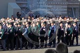 Remembrance Sunday 2012 Cenotaph March Past: Groups A16 - A19: Royal Irish Regiment Association/
Durham Light Infantry Association/King's Royal Rifle Corps Association/Royal Green Jackets Association..
Whitehall, Cenotaph,
London SW1,

United Kingdom,
on 11 November 2012 at 11:50, image #672