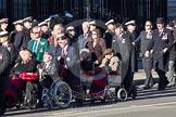Remembrance Sunday 2012 Cenotaph March Past: Group C1, Blind Veterans UK and B1, Royal Army Medical Corps Association..
Whitehall, Cenotaph,
London SW1,

United Kingdom,
on 11 November 2012 at 11:54, image #801