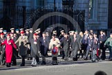 Remembrance Sunday 2012 Cenotaph March Past: Group B3, Royal Military Police Association, B4 - The RAEC and ETS Branch Association, and B5 - Royal Army Pay Corps Regimental Association..
Whitehall, Cenotaph,
London SW1,

United Kingdom,
on 11 November 2012 at 11:55, image #838
