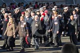 Remembrance Sunday 2012 Cenotaph March Past: Group D12 - Canadian Veterans Association, D13 - Royal Hong Kong Regiment Association, and D14 - Hong Kong Ex-Servicemen's Association (UK Branch)..
Whitehall, Cenotaph,
London SW1,

United Kingdom,
on 11 November 2012 at 12:07, image #1320