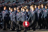 Remembrance Sunday 2012 Cenotaph March Past: Group M48 - Girlguiding London & South East England..
Whitehall, Cenotaph,
London SW1,

United Kingdom,
on 11 November 2012 at 12:15, image #1715