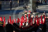 Remembrance Sunday 2012 Cenotaph March Past: After the March-Past. Helmets of the Blues and Royals in fron of the memorial for Women of World War II..
Whitehall, Cenotaph,
London SW1,

United Kingdom,
on 11 November 2012 at 12:25, image #1792