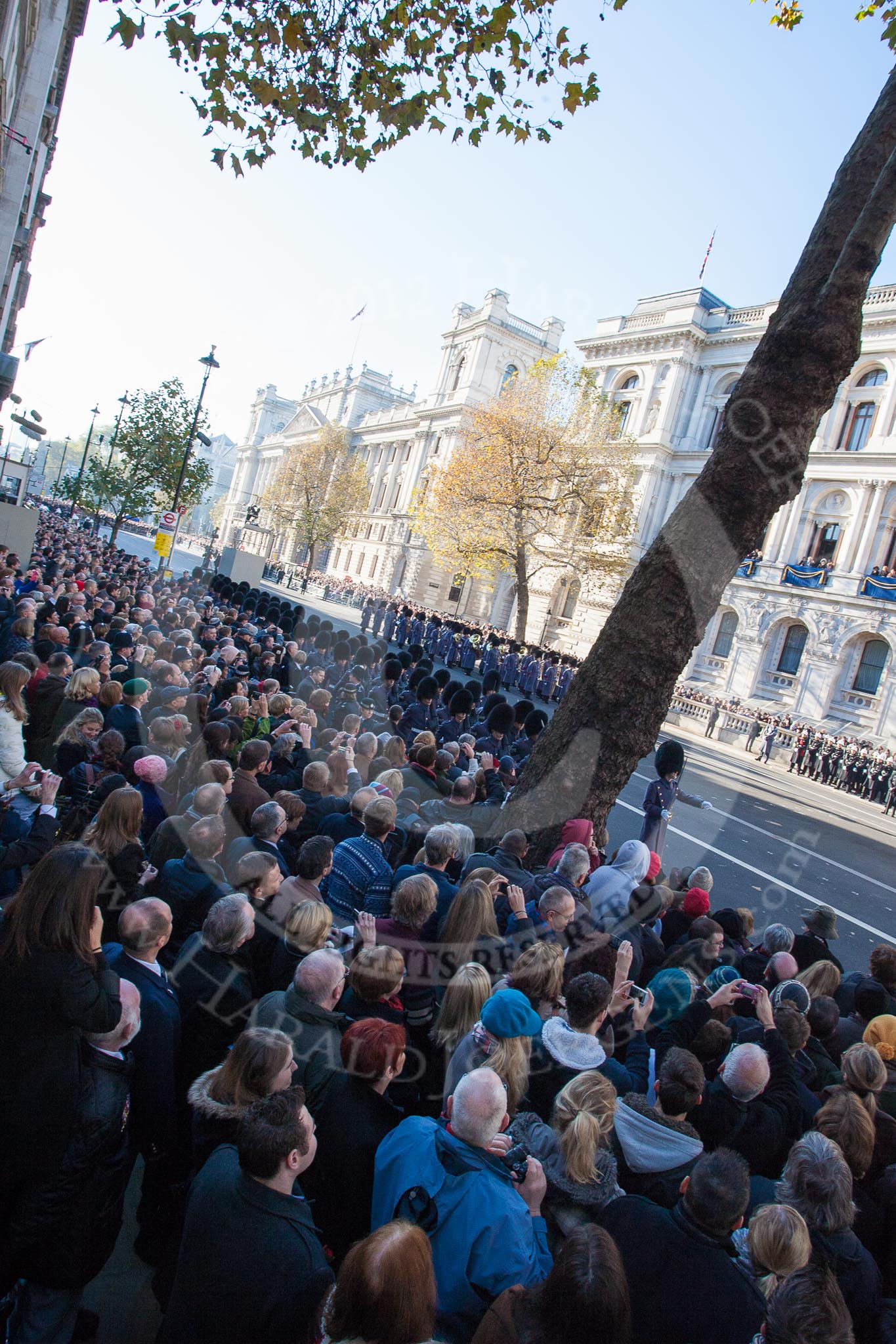 An odd angle to show the size of the crowd - 10:25am.